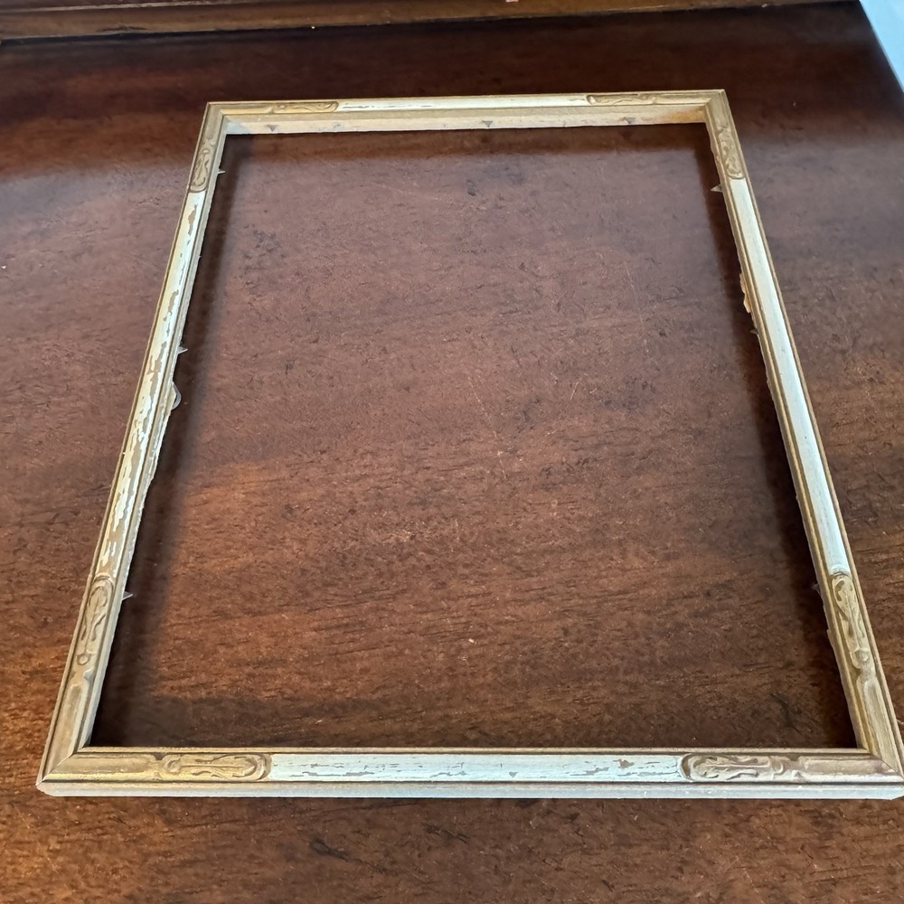 Antique Wooden Picture Frame Ornate  Design FRAME ONLY 9.75"x7.75"